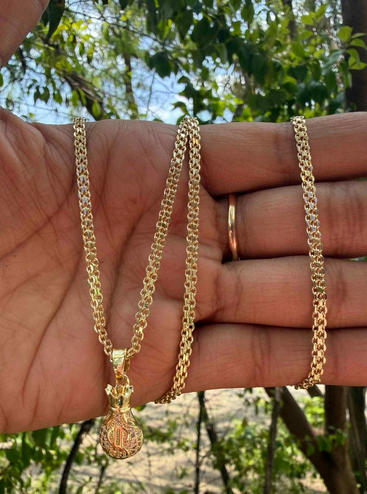 Cadena con Dije Saco de la Abundancia