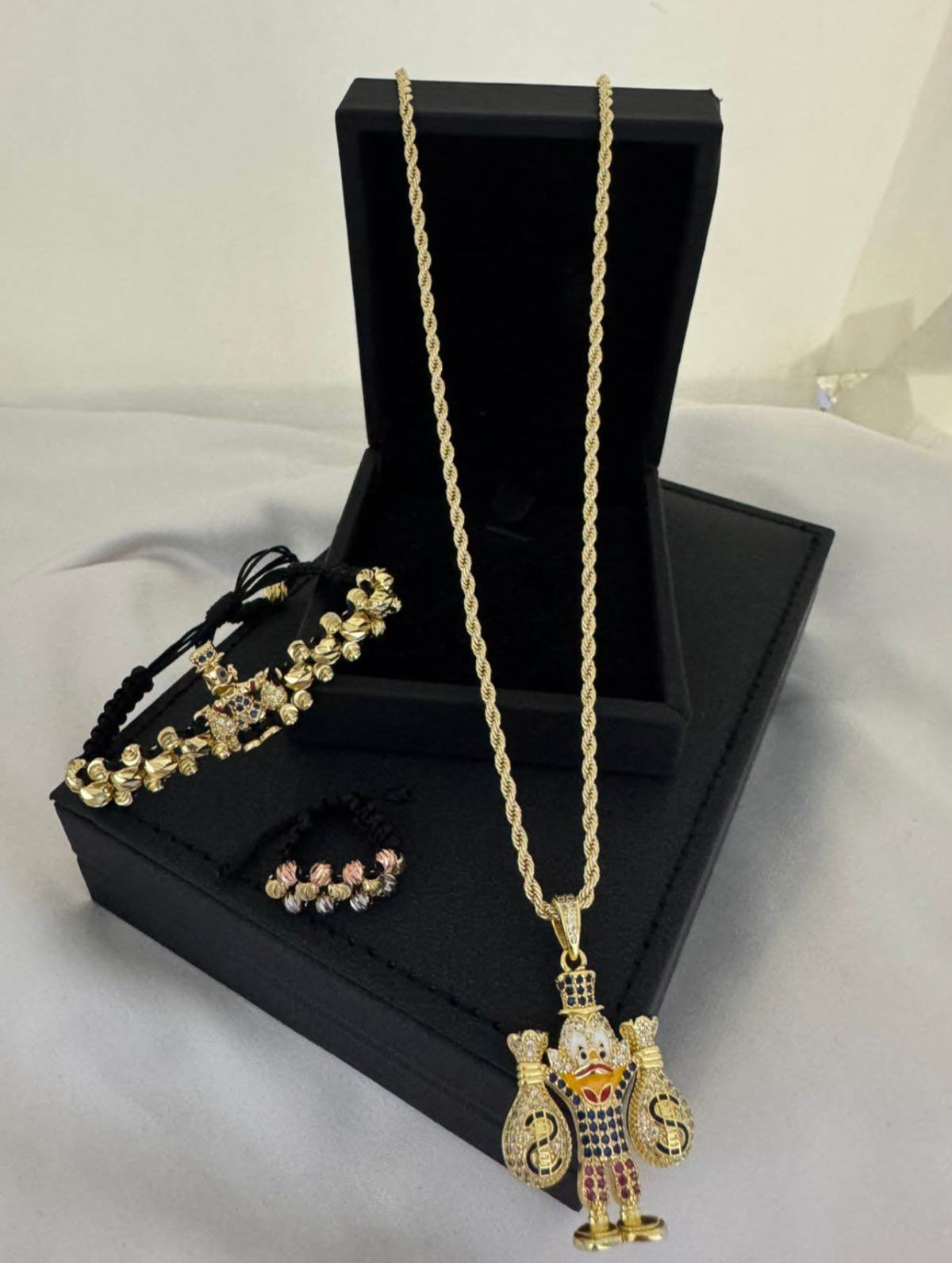 Combo Tío Rico Premium: cadena, pulsera y anillo
