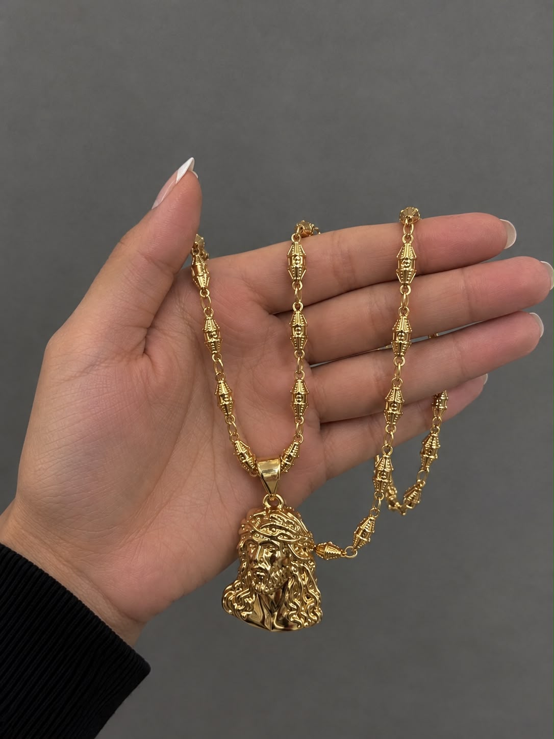 Cadena Cristo En Oro Laminado