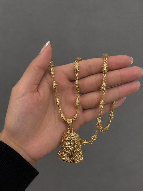 Cadena Cristo En Oro Laminado
